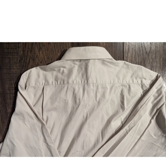 Calvin Klein Mens Dress Shirt Taupe 18 1/2 36/37 Slim Tall Stretch Non-Iron. - Picture 13 of 16